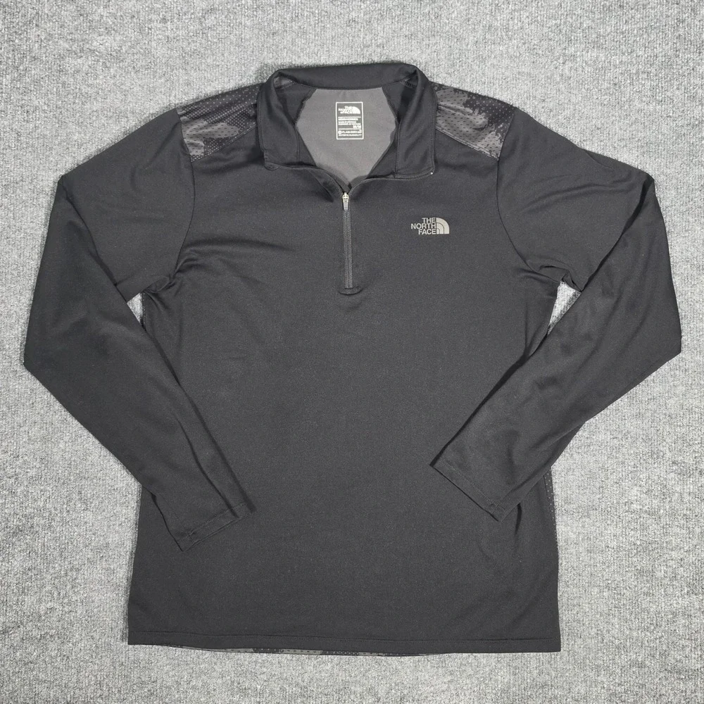 The North Face Mens FlashDry-XD Quarter Zip Pullover Black Medium Running Top